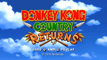 Donkey Kong Country Returns screen shot title